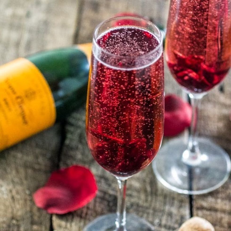 Hibiscus Champagne Cocktail