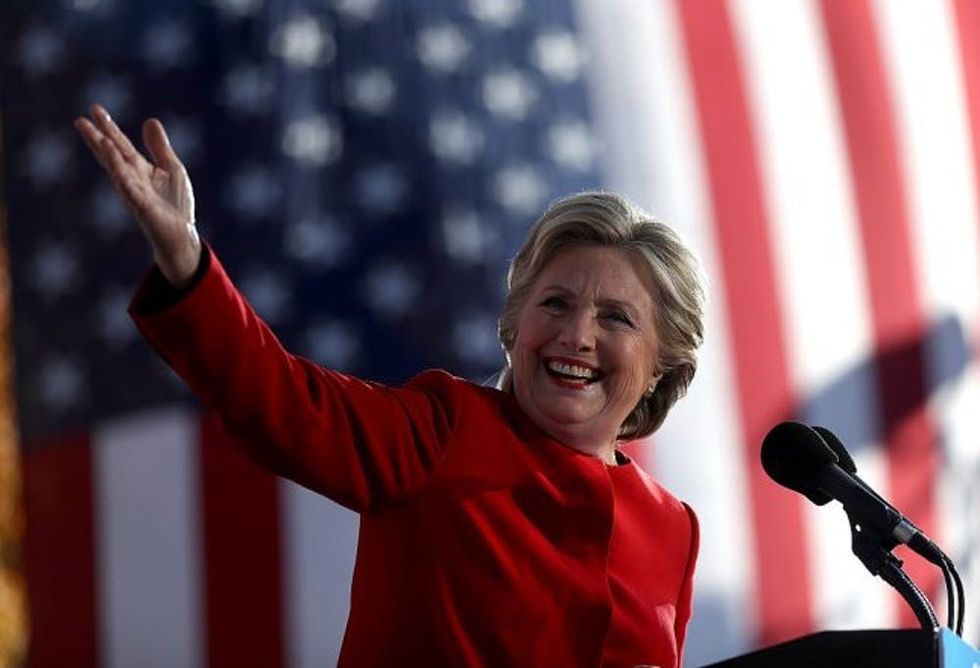 Hillary Clinton Campaigns Across US One Day Ahead Of Presidential Election