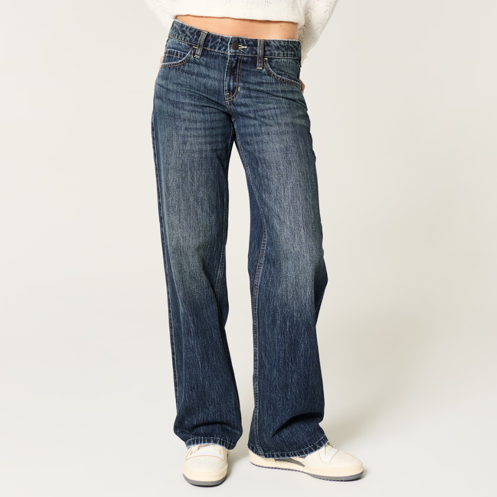 Hollister Low-Rise Dark Wash Baggy Jeans