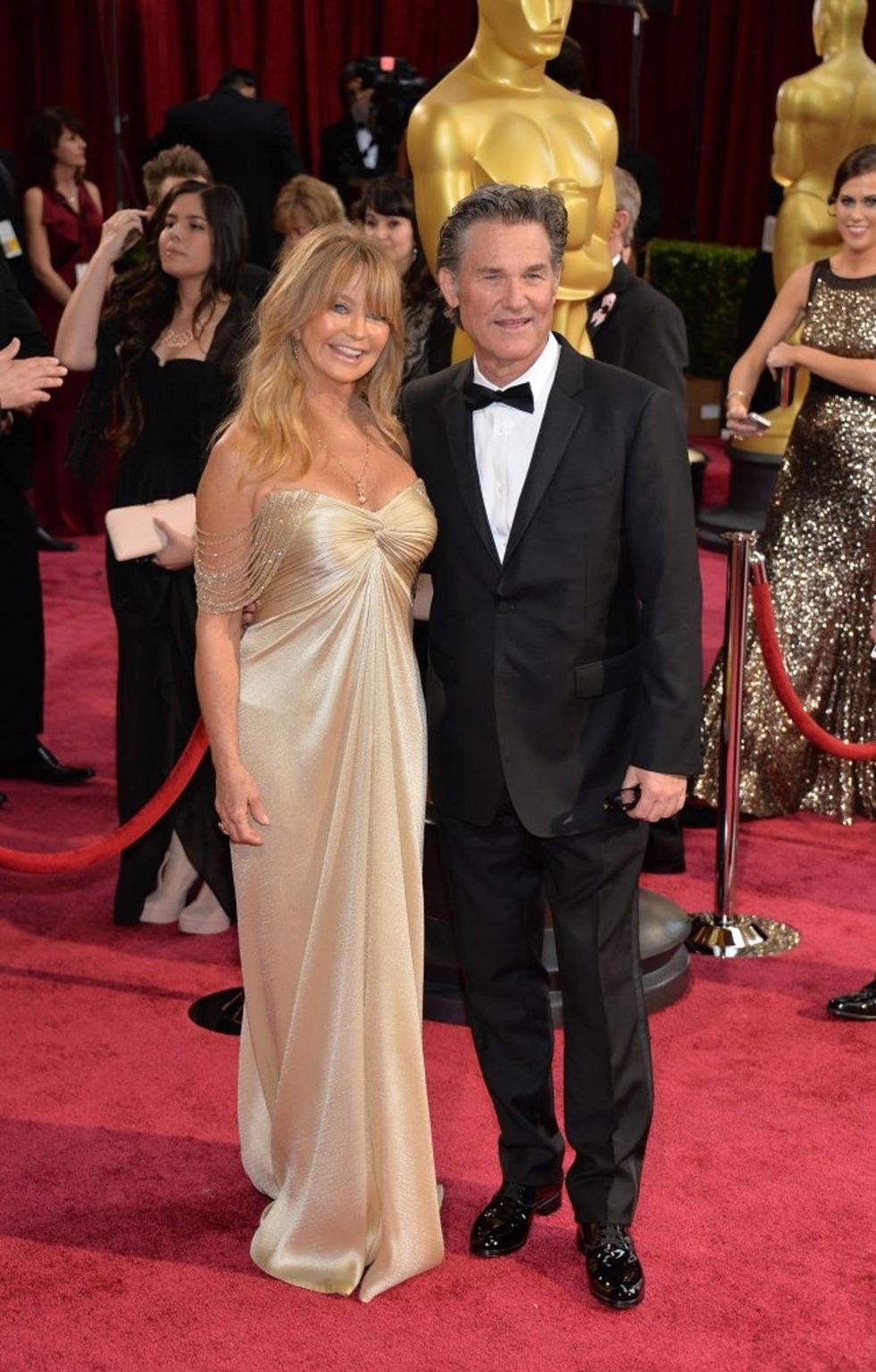 HOLLYWOOD, CA - MARCH 02: Actors Goldie Hawn (L) and Kurt Russell attend the Oscars held at Hollywood & Highland Center on March 2, 2014 in Hollywood, California. (Photo by Michael Buckner/Getty Images)