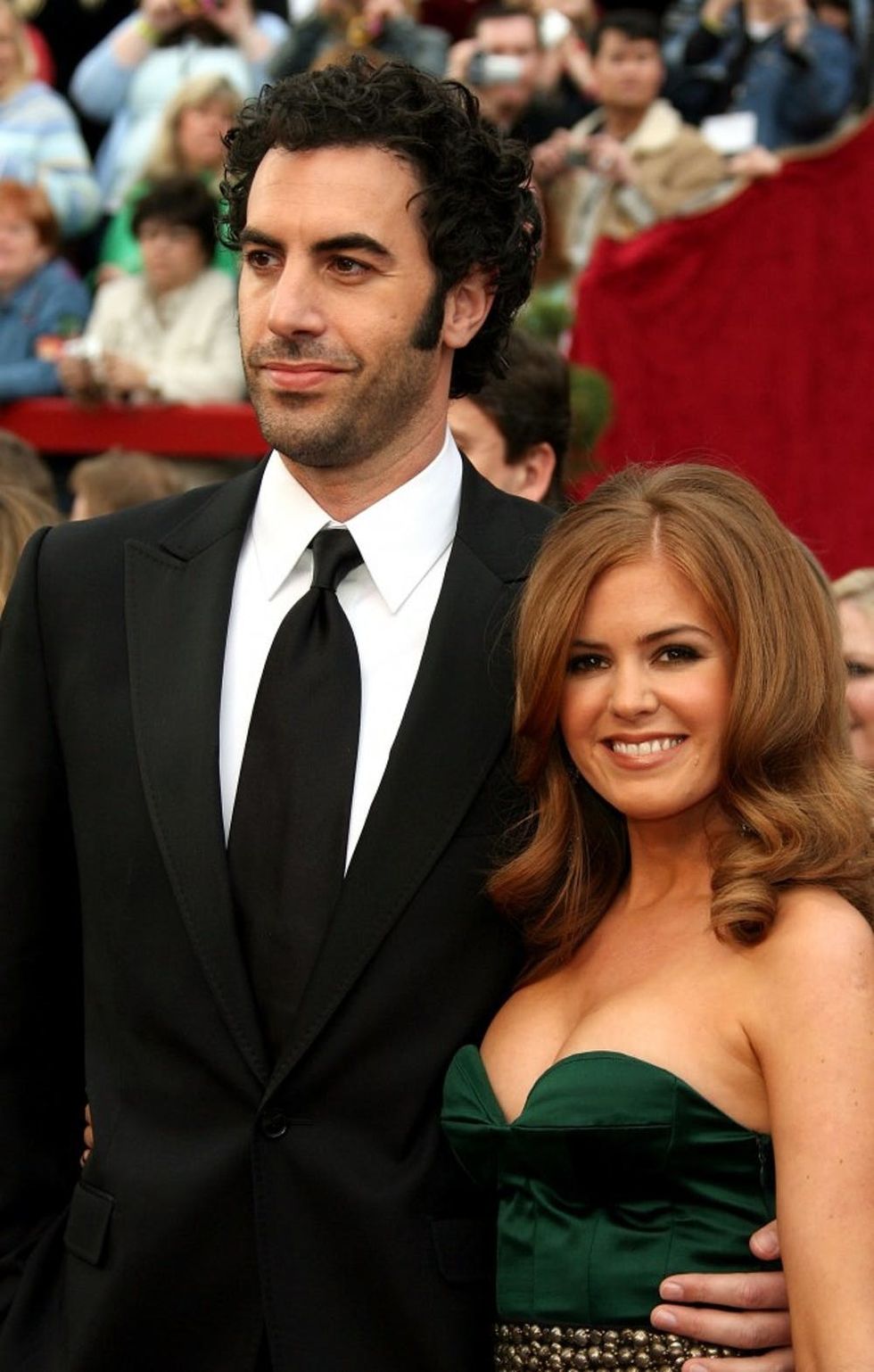 HOLLYWOOD - FEBRUARY 25: Writer/actor Sacha Baron Cohen and actress Isla Fisher attend the 79th Annual Academy Awards held at the Kodak Theatre on February 25, 2007 in Hollywood, California. (Photo by Frazer Harrison/Getty Images)