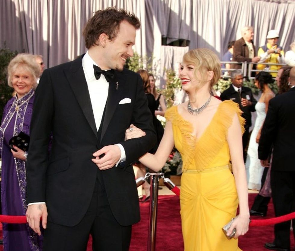 HOLLYWOOD - MARCH 05: Actors Heath Ledger and Michelle Williams arrive to the 78th Annual Academy Awards at the Kodak Theatre on March 5, 2006 in Hollywood, California. (Photo by Frazer Harrison/Getty Images)