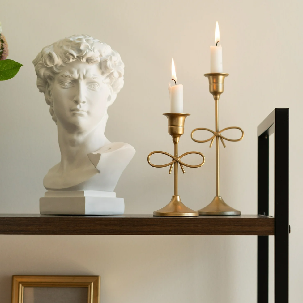 Home Decor Collection Gold Bow Accent Candleholder