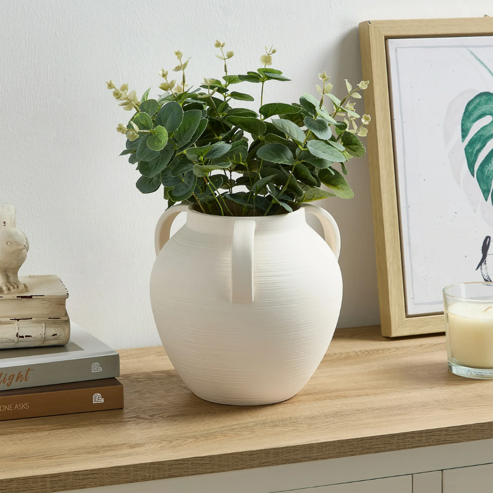 Home Decor Collection Matte Textured Ceramic Stoneware Vase