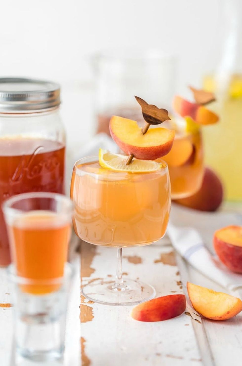 Homemade Peach Tea Vodka for cocktails