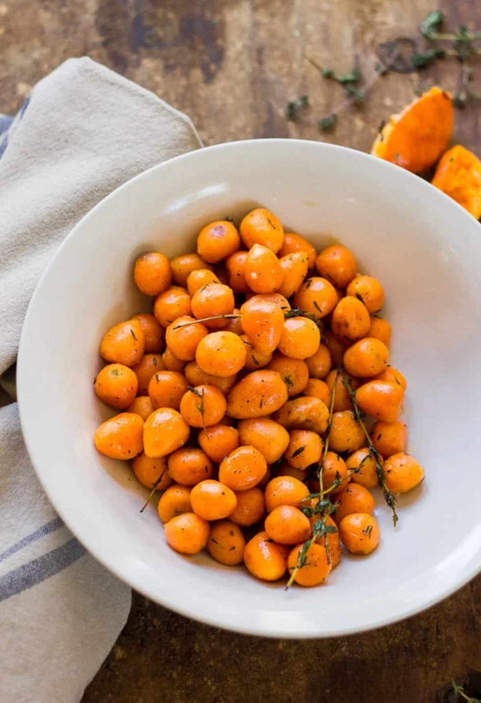 Honey-Baked Parisian Carrots With Orange and Thyme