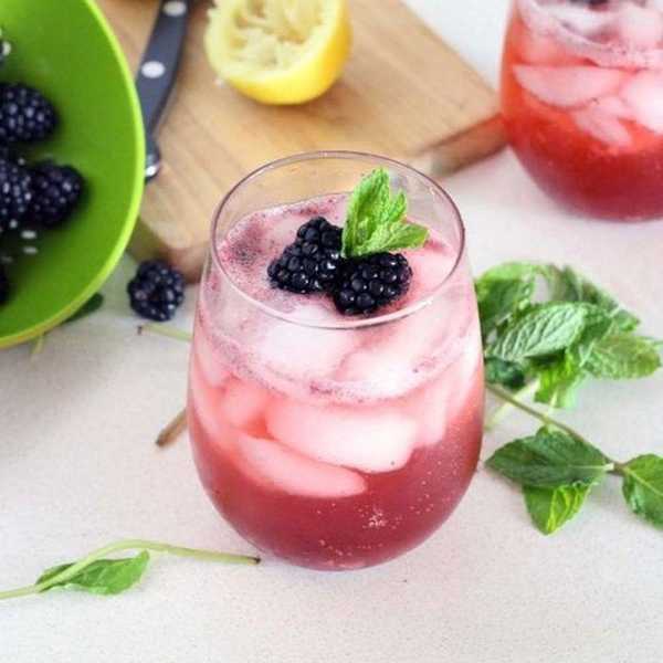 Honey Blackberry Mint Mocktails