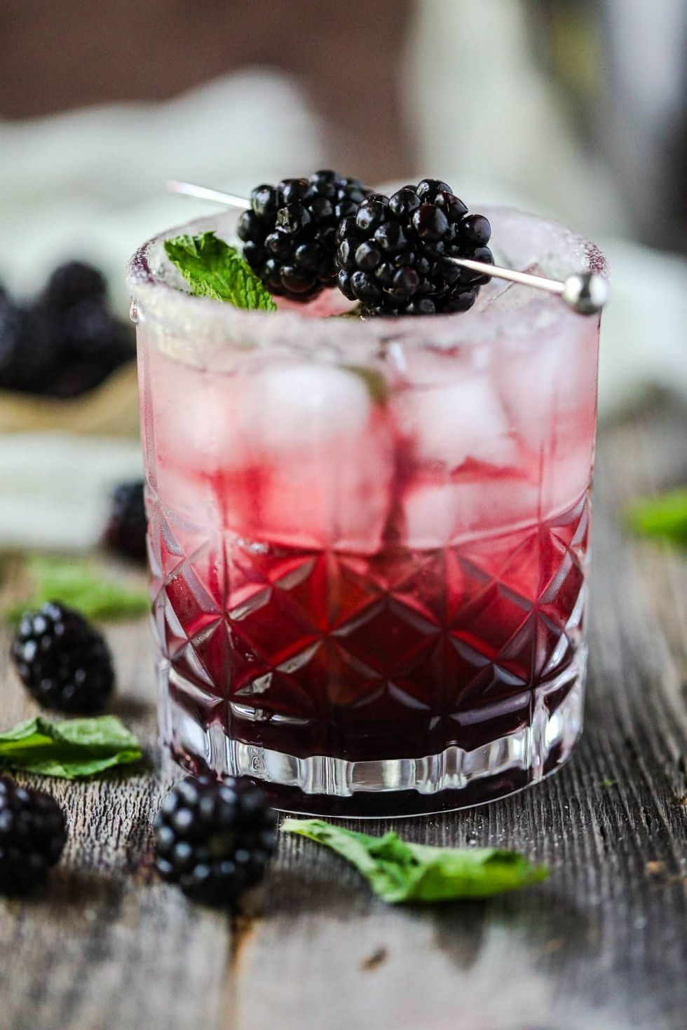 Honey Blackberry Smash Mocktail