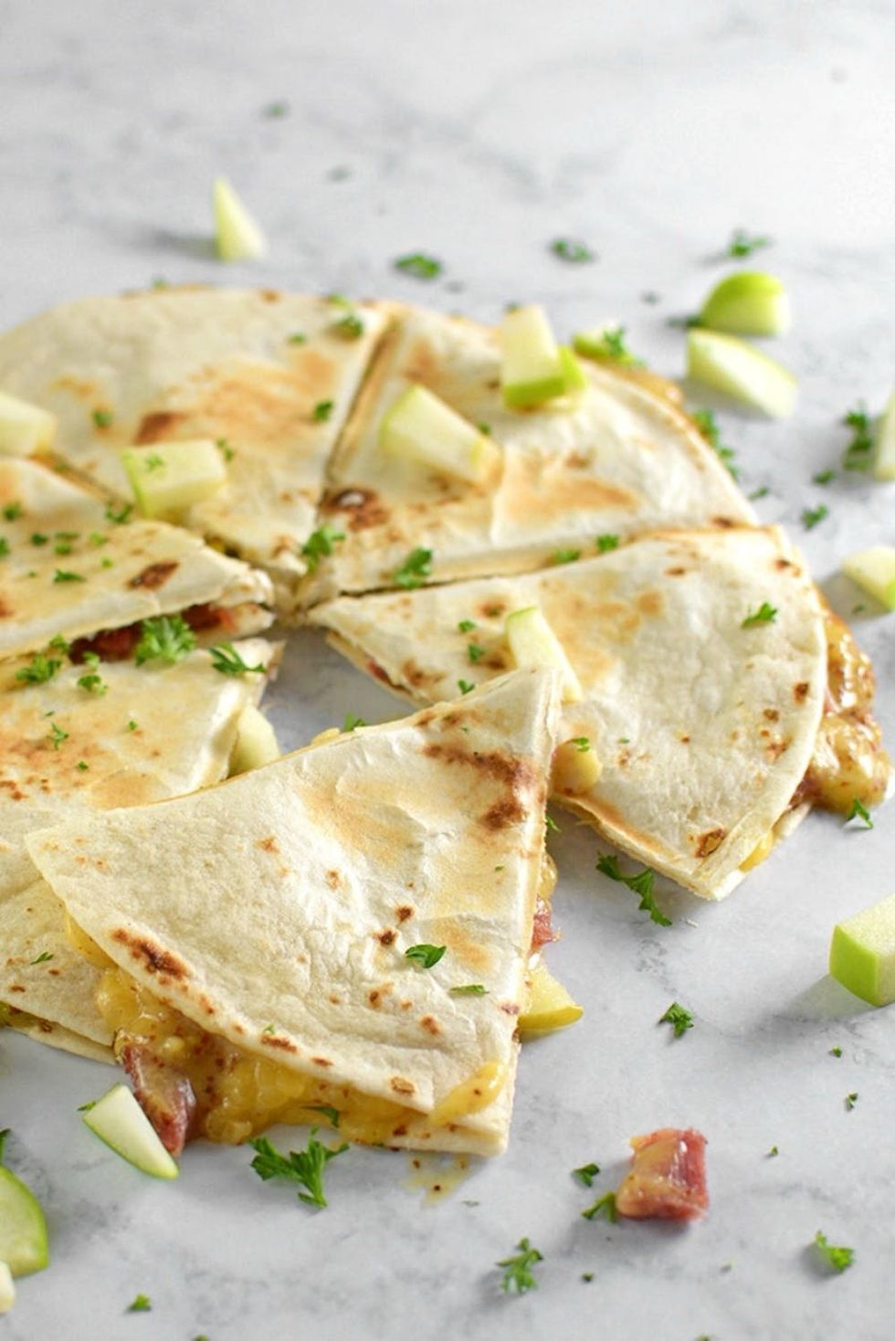 Honey Ham, Gouda, and Apple Quesadillas