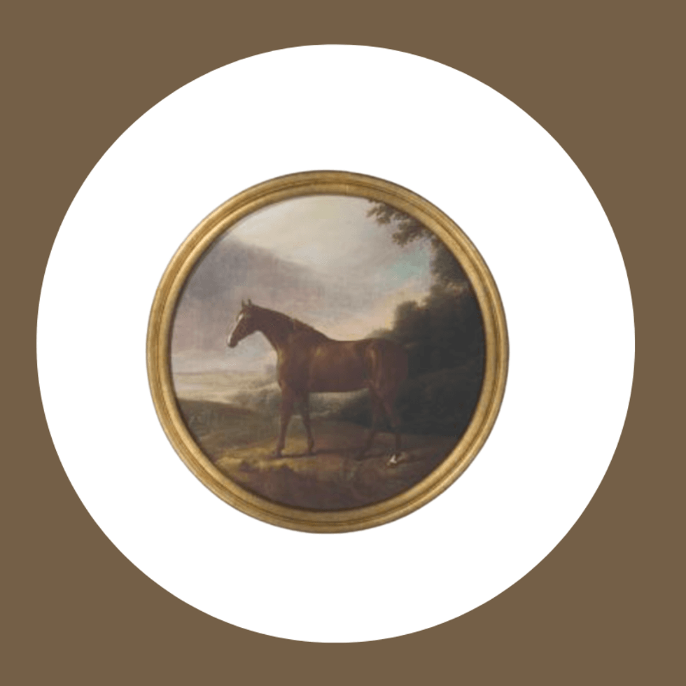 Horse Round Frame Wall Art