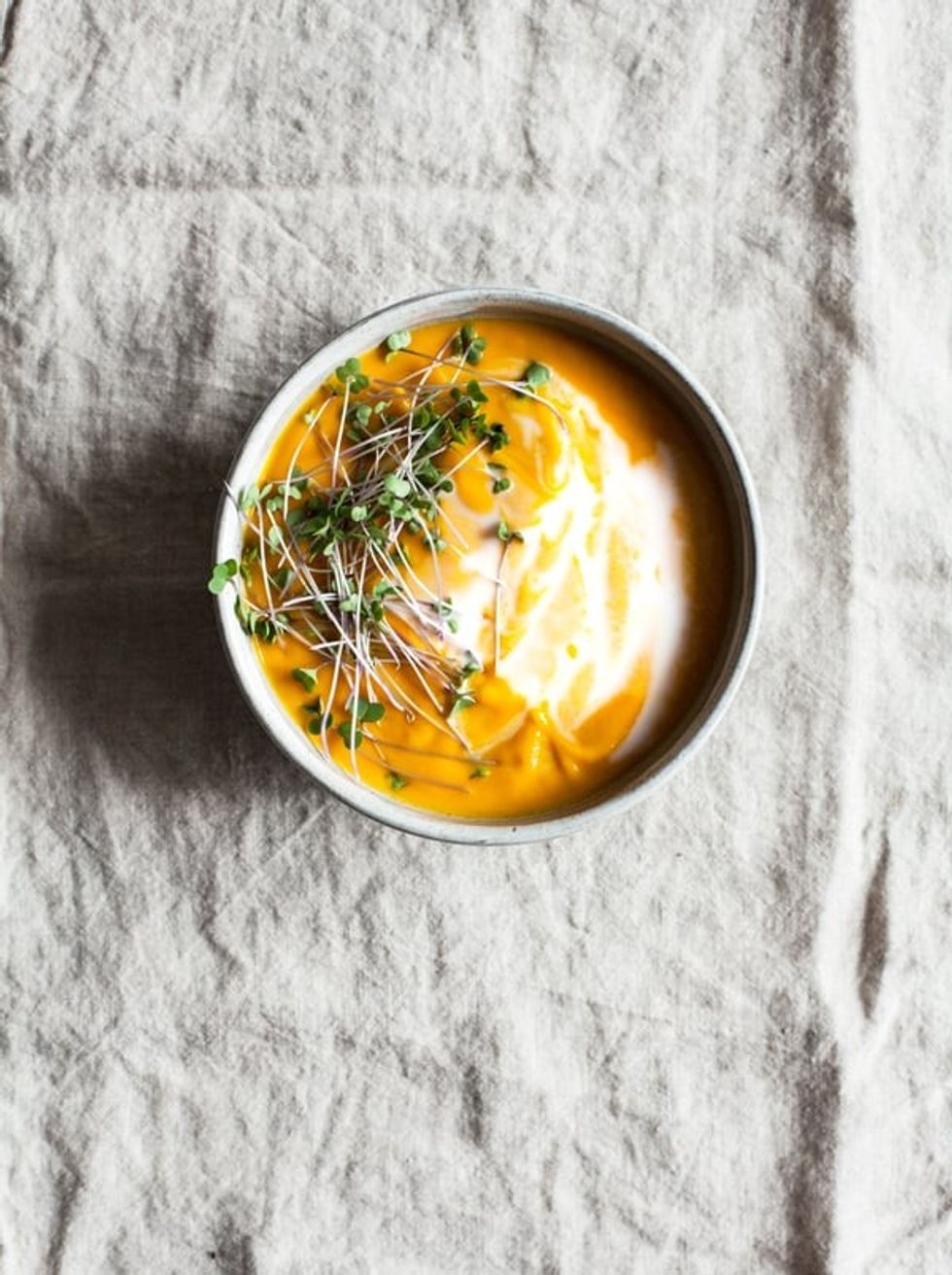 Hot or Cold Thai Carrot Coconut Lemongrass Soup