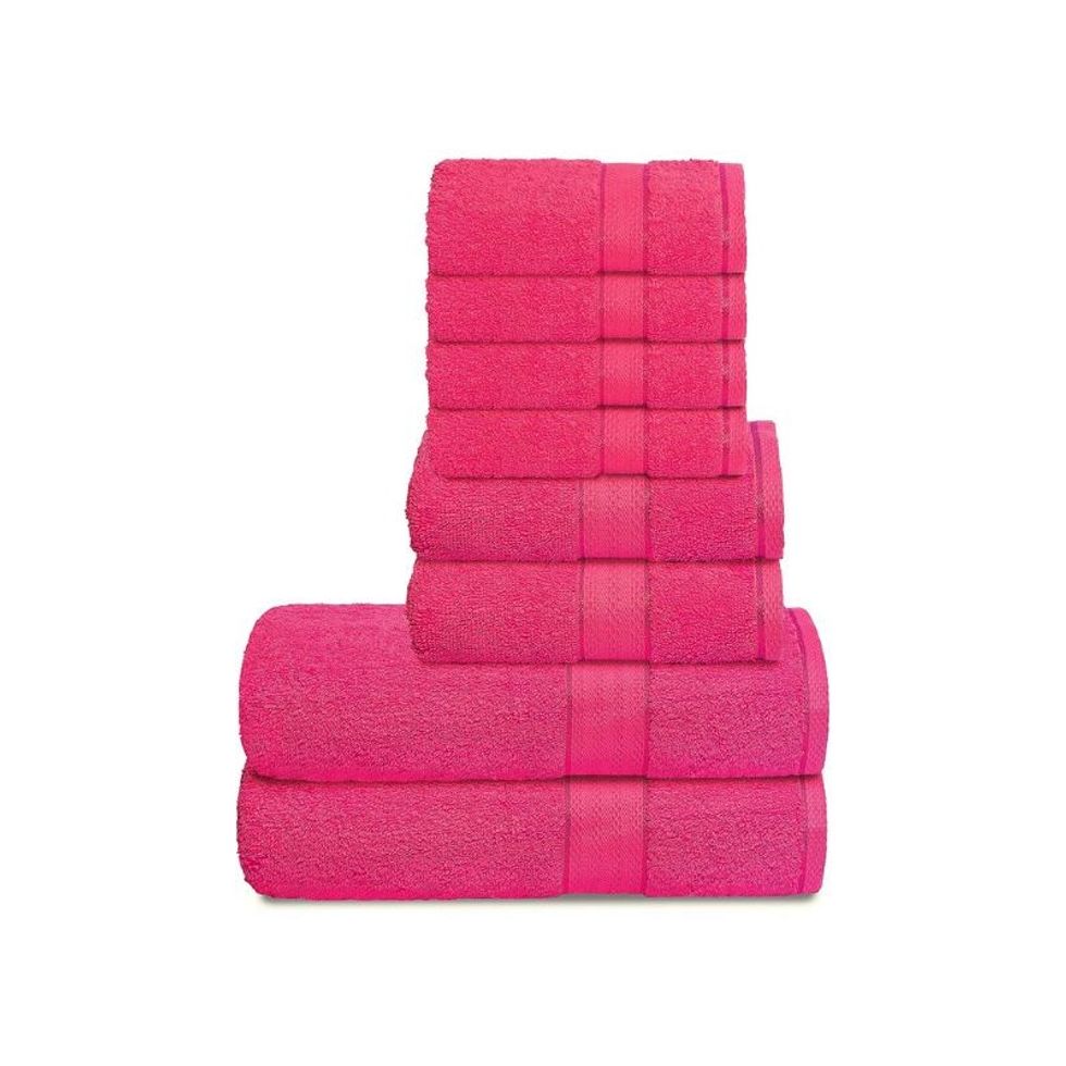 hot pink spa-like towel set