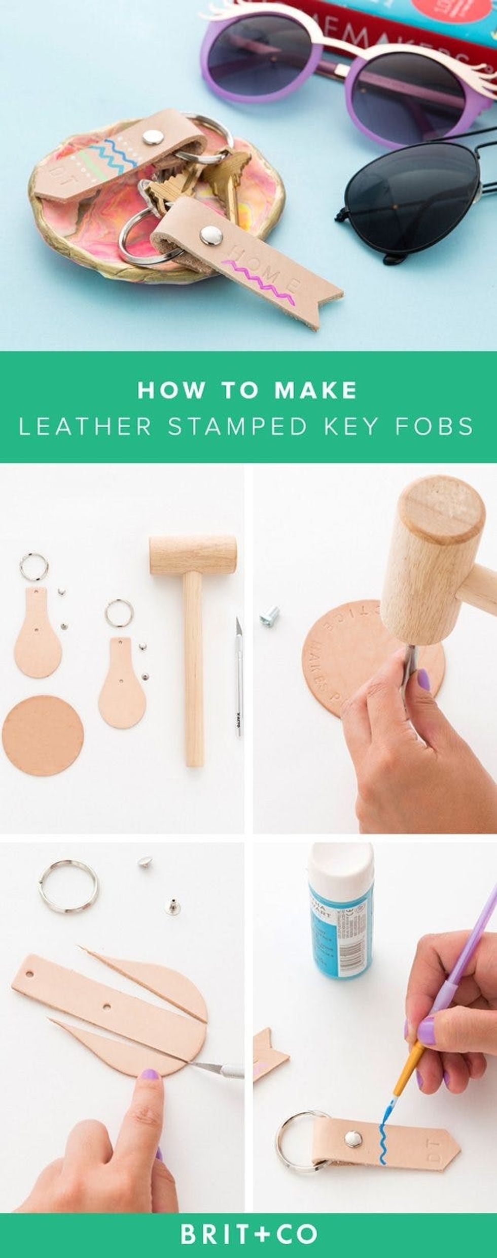How-To-Make-Leather-Stamped-Key-Fobs