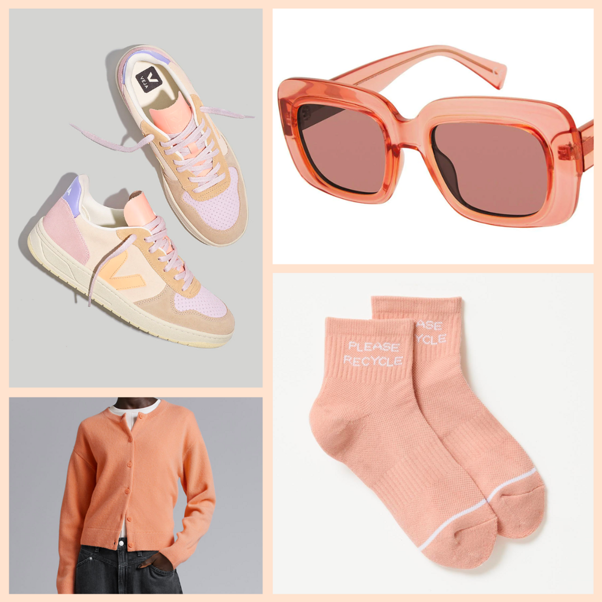 how to wear peach fuzz, the pantone color of the year