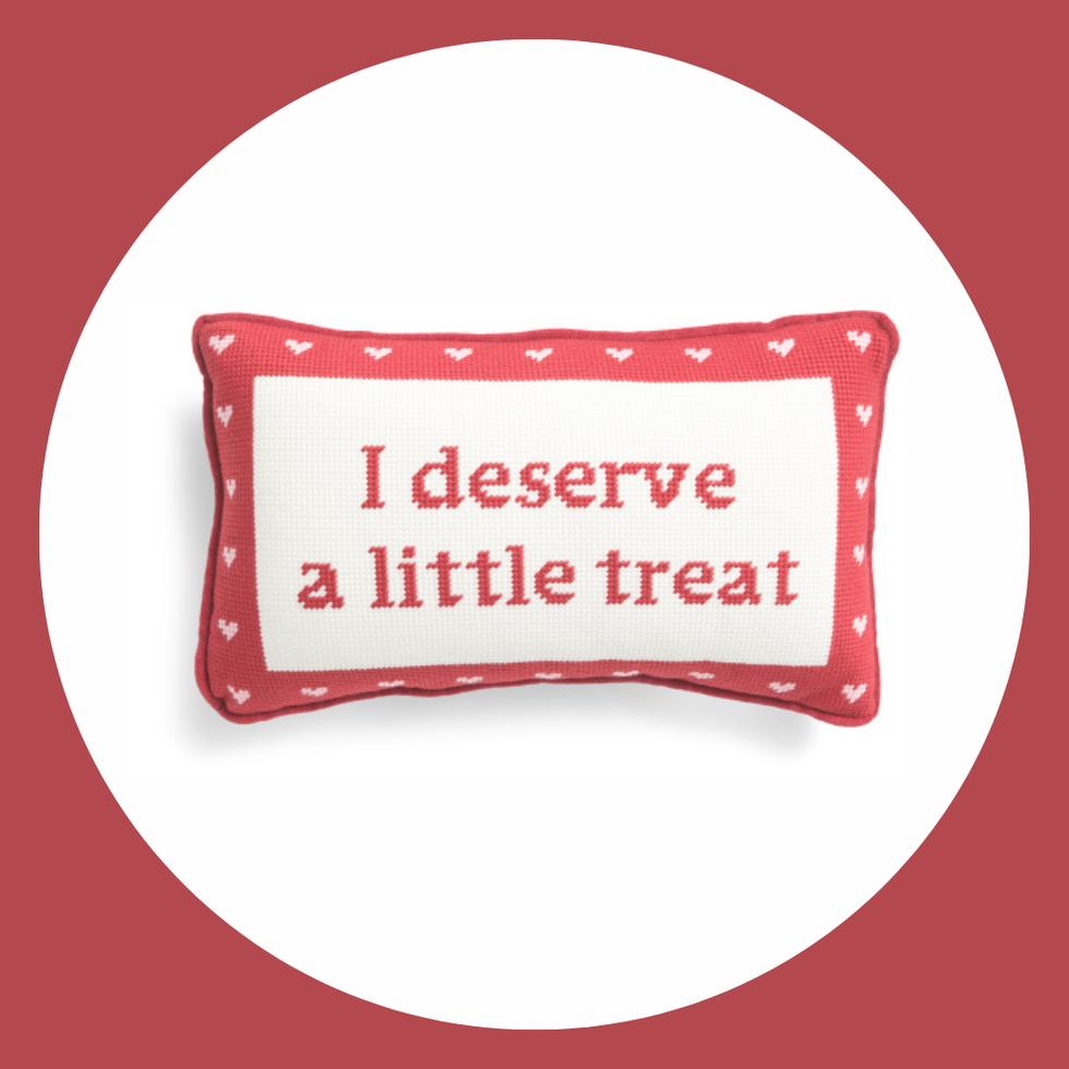 I Deserve A Little Treat Needlepoint Pillow