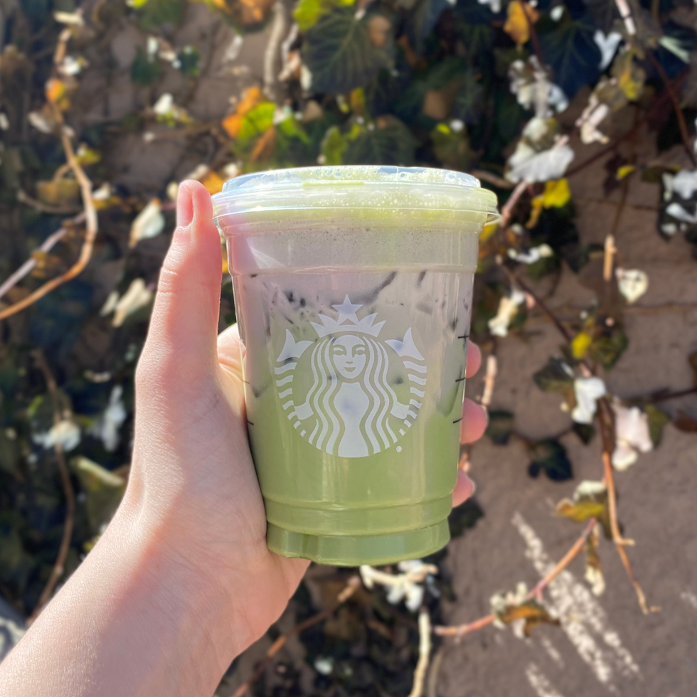 Iced Lavender Cream Oatmilk Matcha