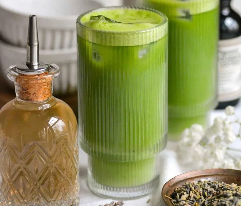Iced Lavender Matcha Latte
