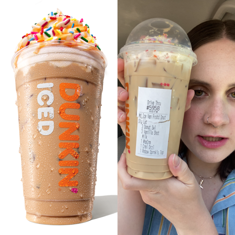 Iced Vanilla Frosted Donut Signature Latte