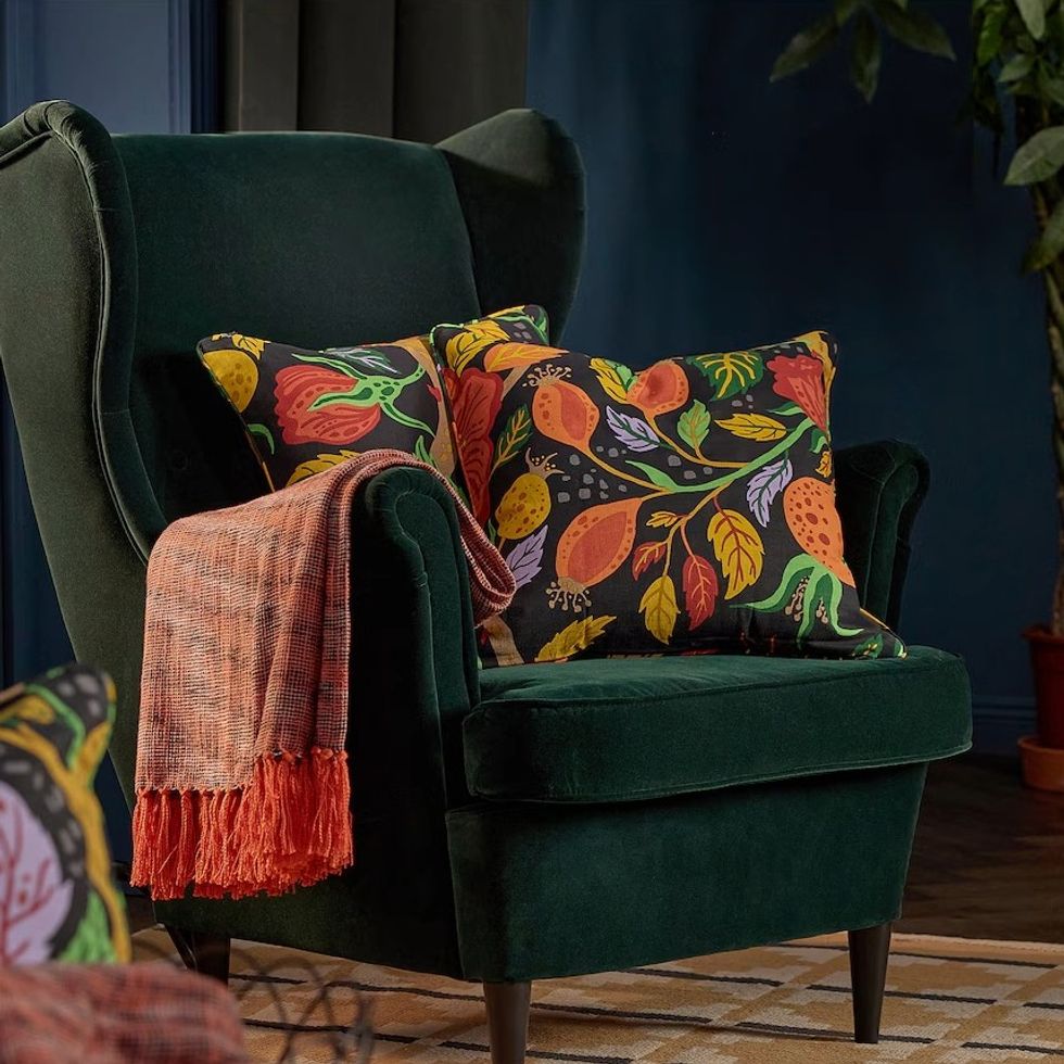 IKEA cushion cover and throw blanket