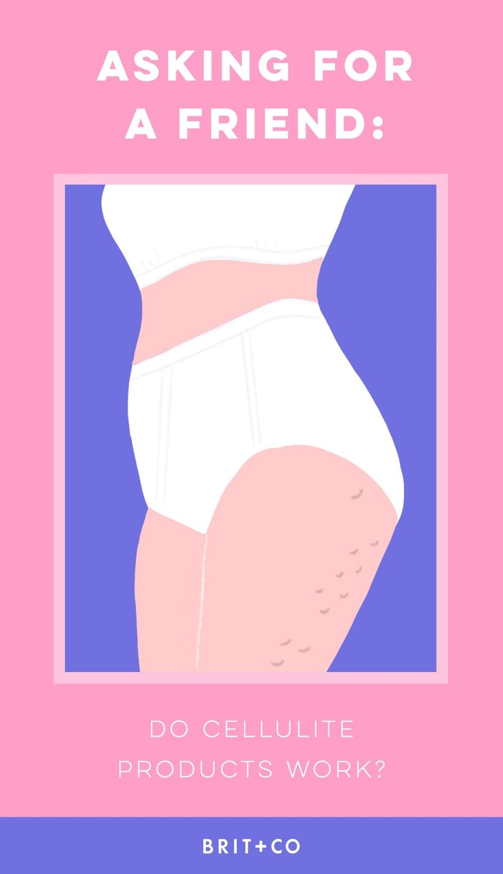 Illustration of girl with cellulite.