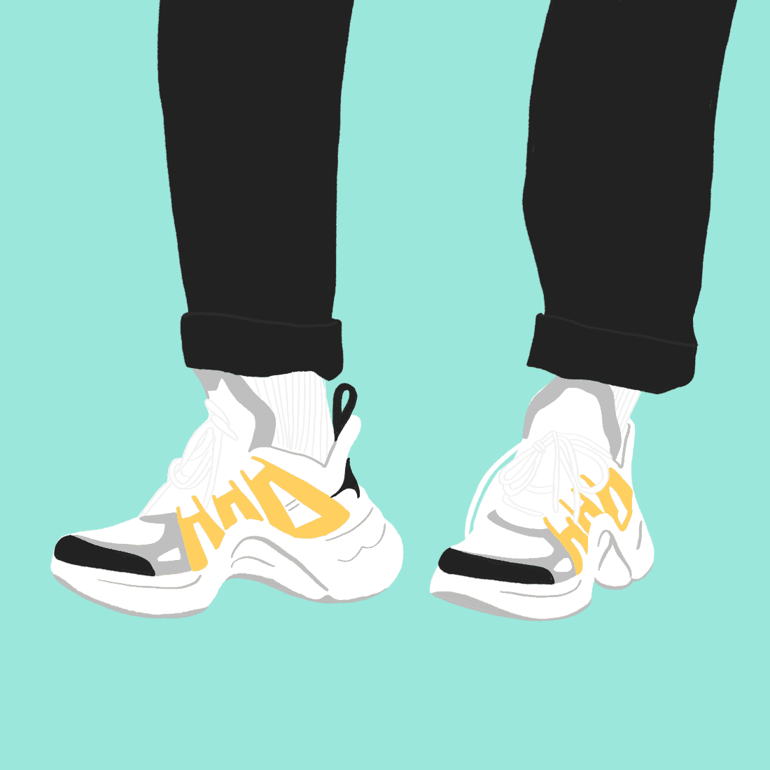 An Illustrated Guide to Iconic ’90s Shoe Trends