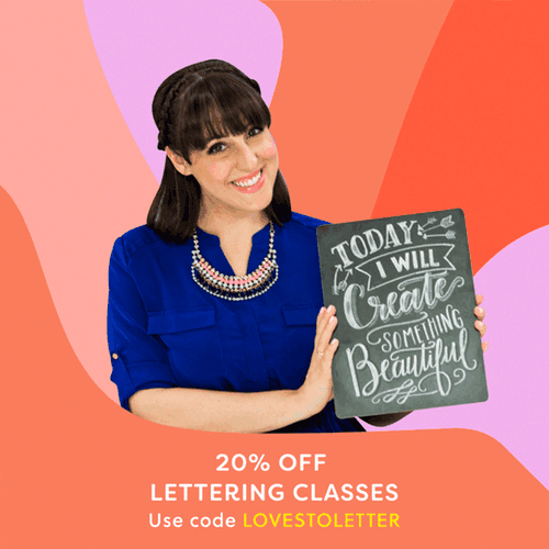 It’s Motivation Monday: Save 20% When You Enroll in a Lettering Class Today!