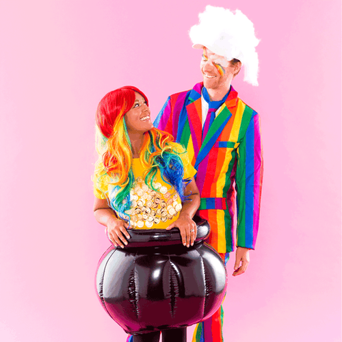How to Make a Rainbow + Pot of Gold Costume With Your Boo