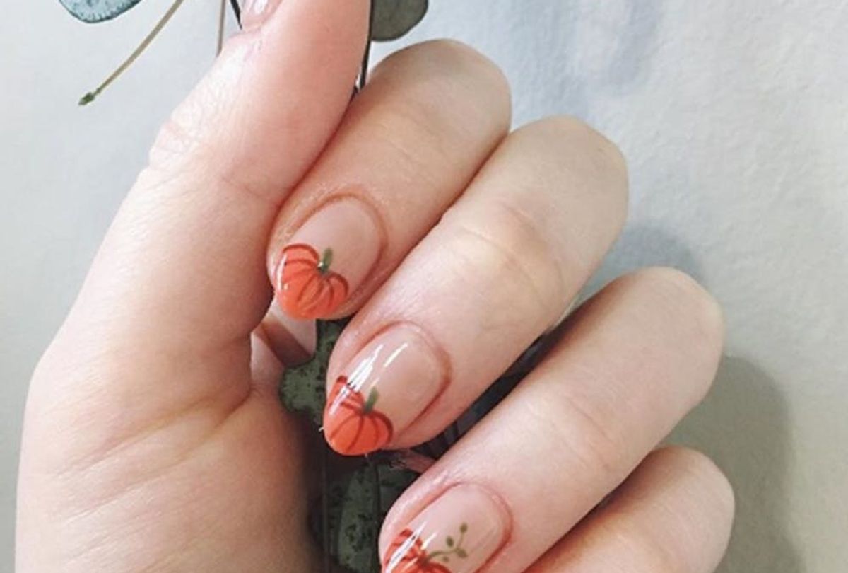 2025 Pumpkin Nail Trend for Thanksgiving