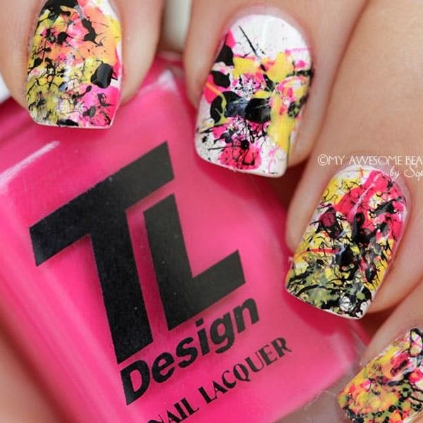 Hibiscus Flower Summer Nails Press on Stick on Nails Short 