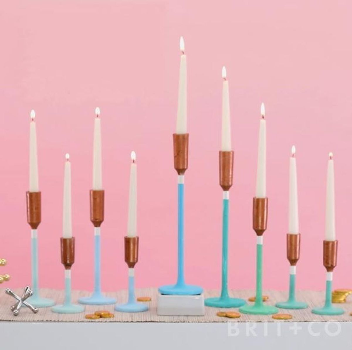 How to DIY an Ombre Menorah
