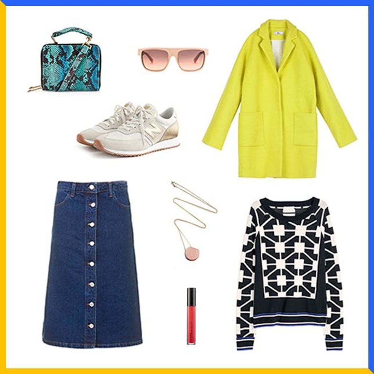 How to Style a Denim Midi Skirt for Fall