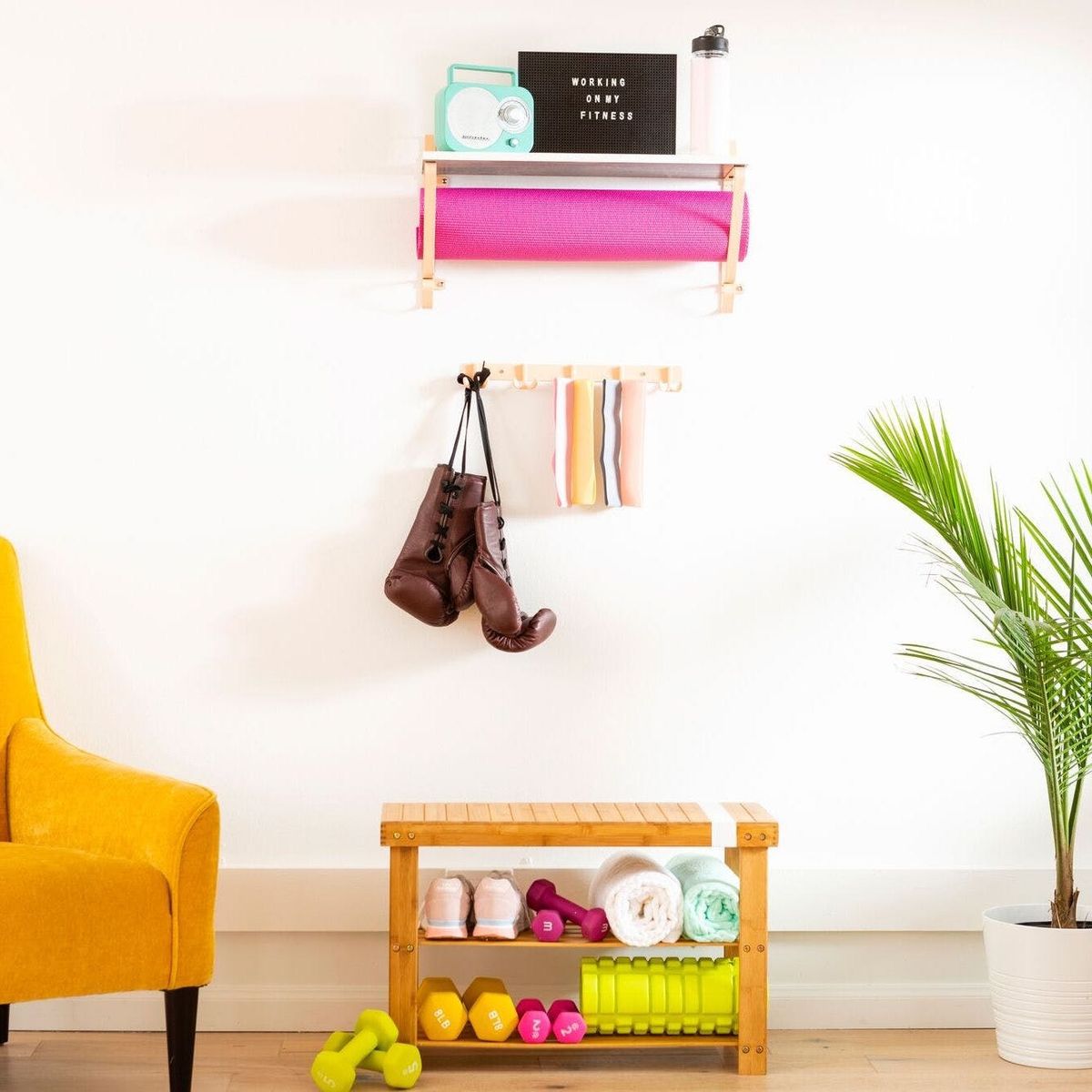 Try These Brilliant Home Gym Hacks in Your Tiny Apartment Brit + Co