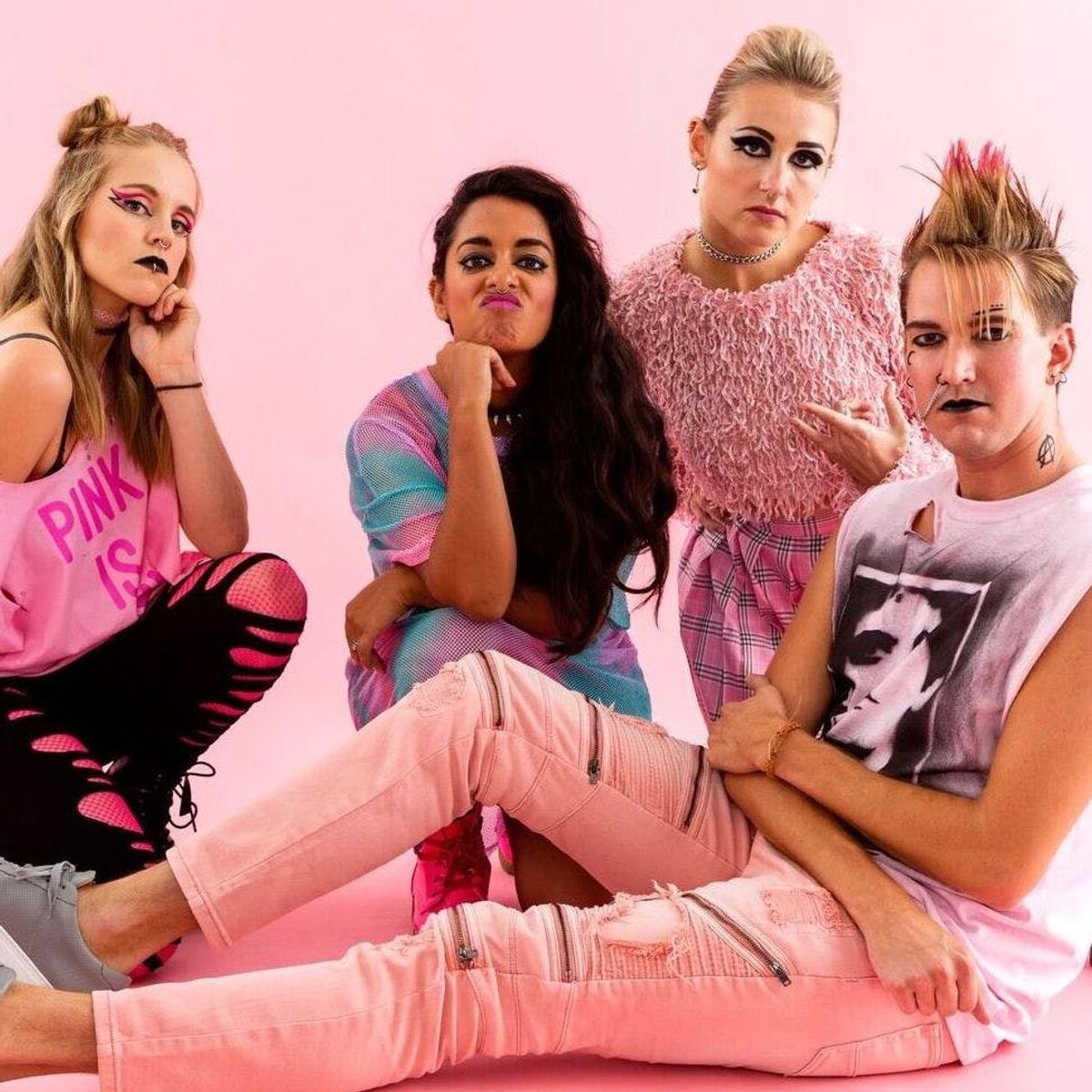 Rock a Punk Millennial Pink Group Halloween Costume
