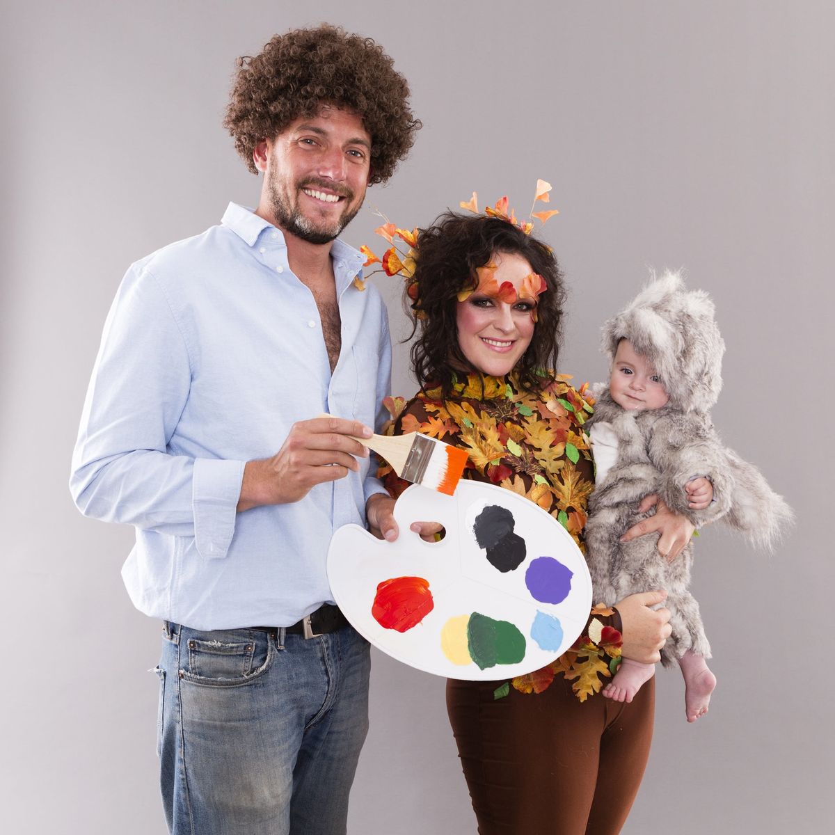 This Bob Ross Family Halloween Costume Will Bring You All the Joy