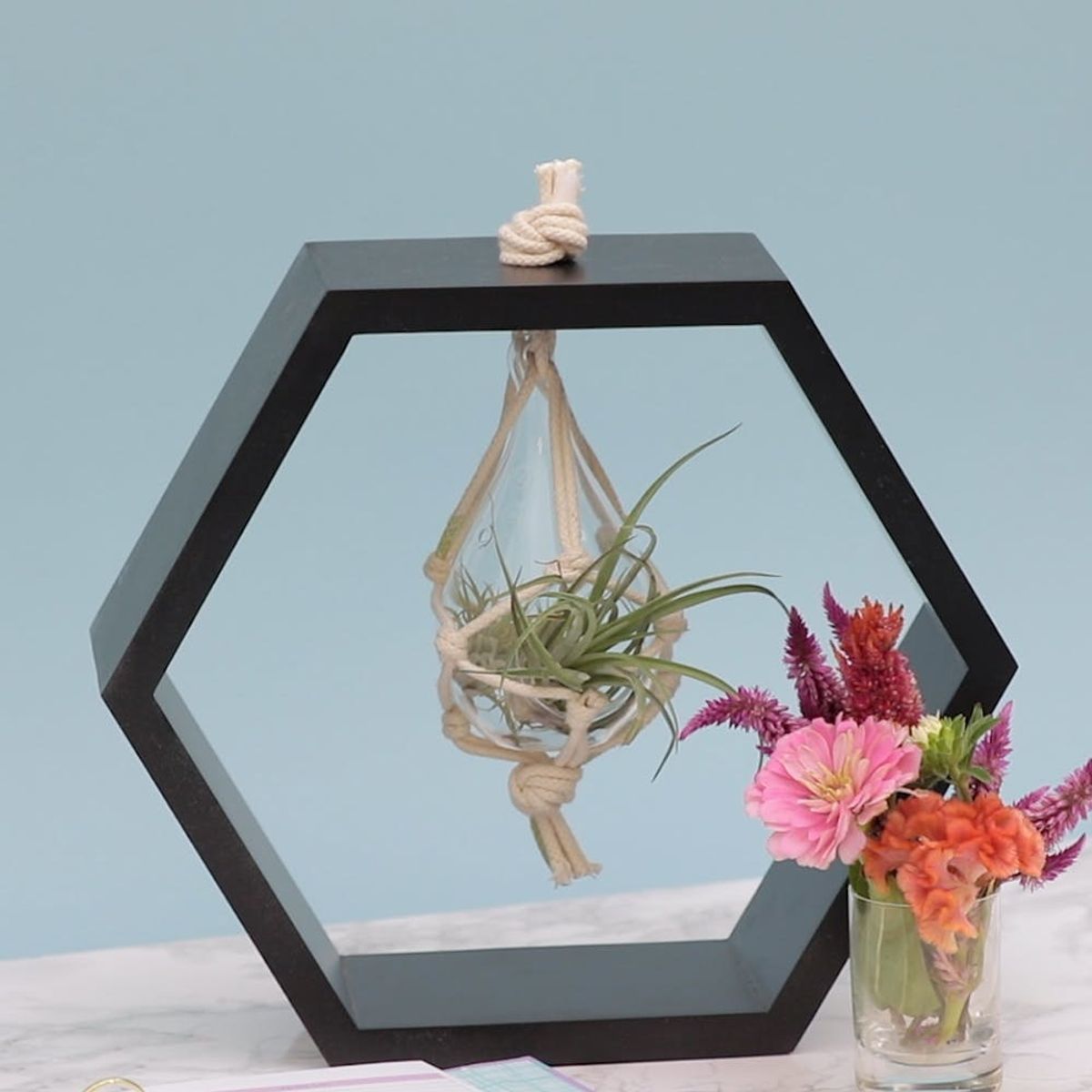 How to DIY a Macrame Desk Planter