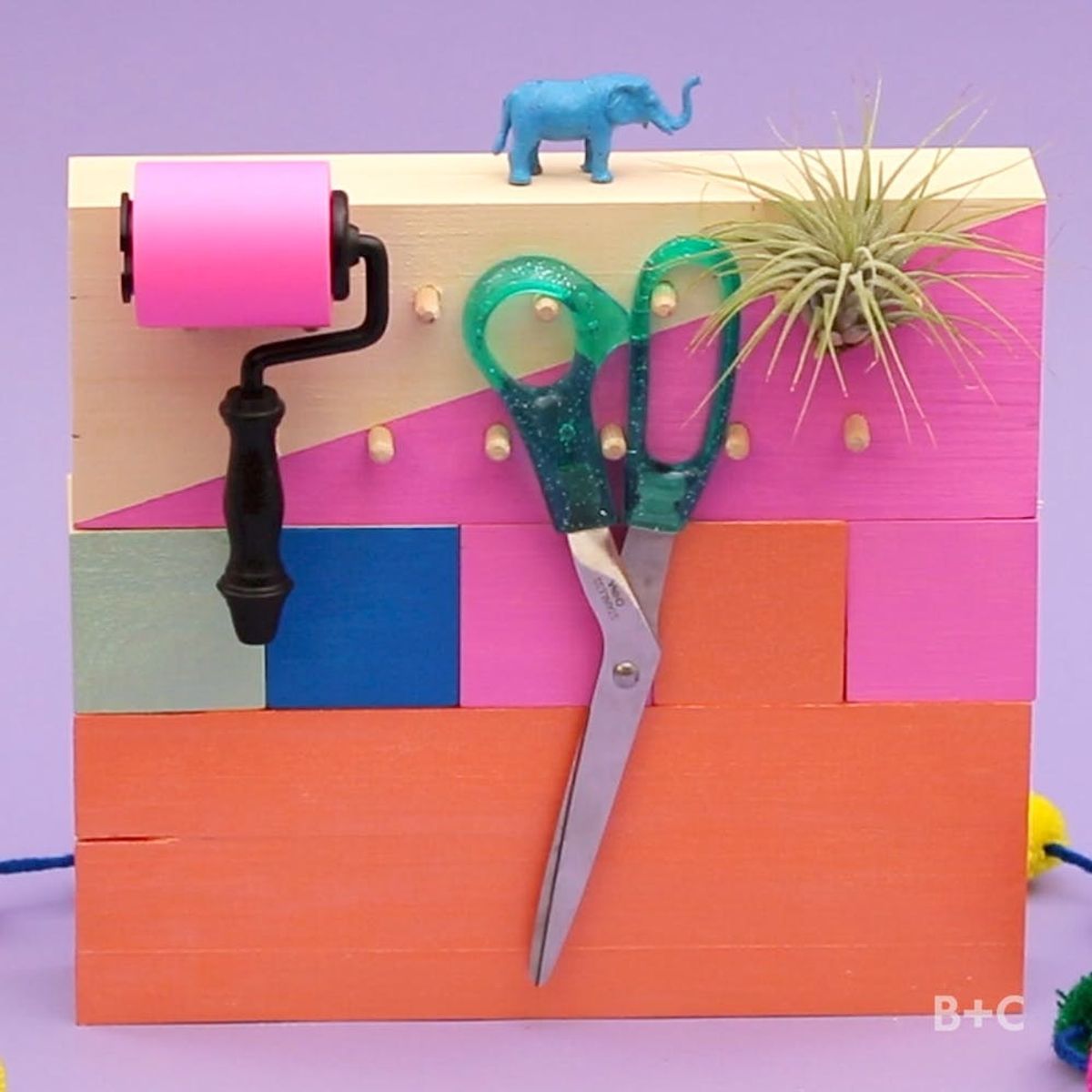 DIY Mini Pegboard Storage