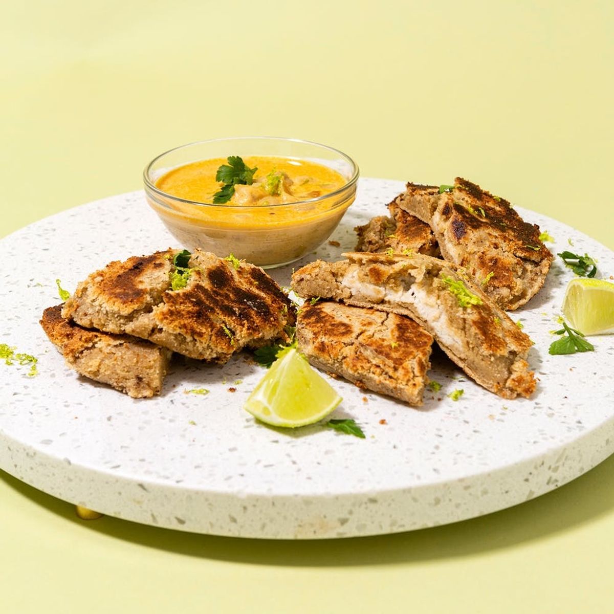 Vegan, Indian Comfort Food Doesn’t Get Better Than This Flatbread and Dip Recipe