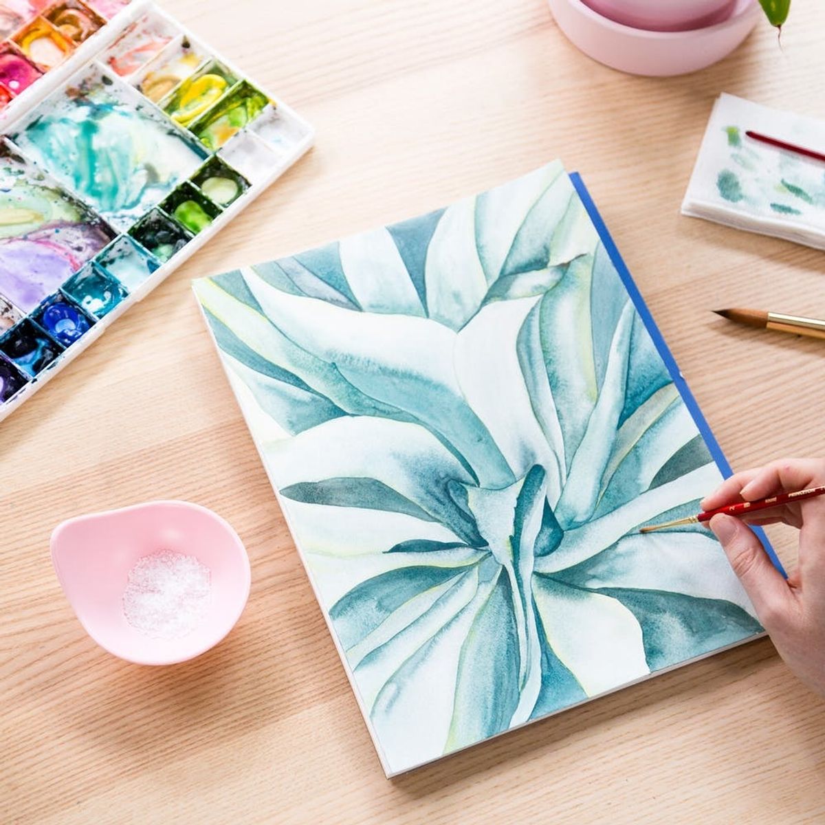 Our Brand-New Succulents Watercolor Class Is Total #PlantLadyGoals