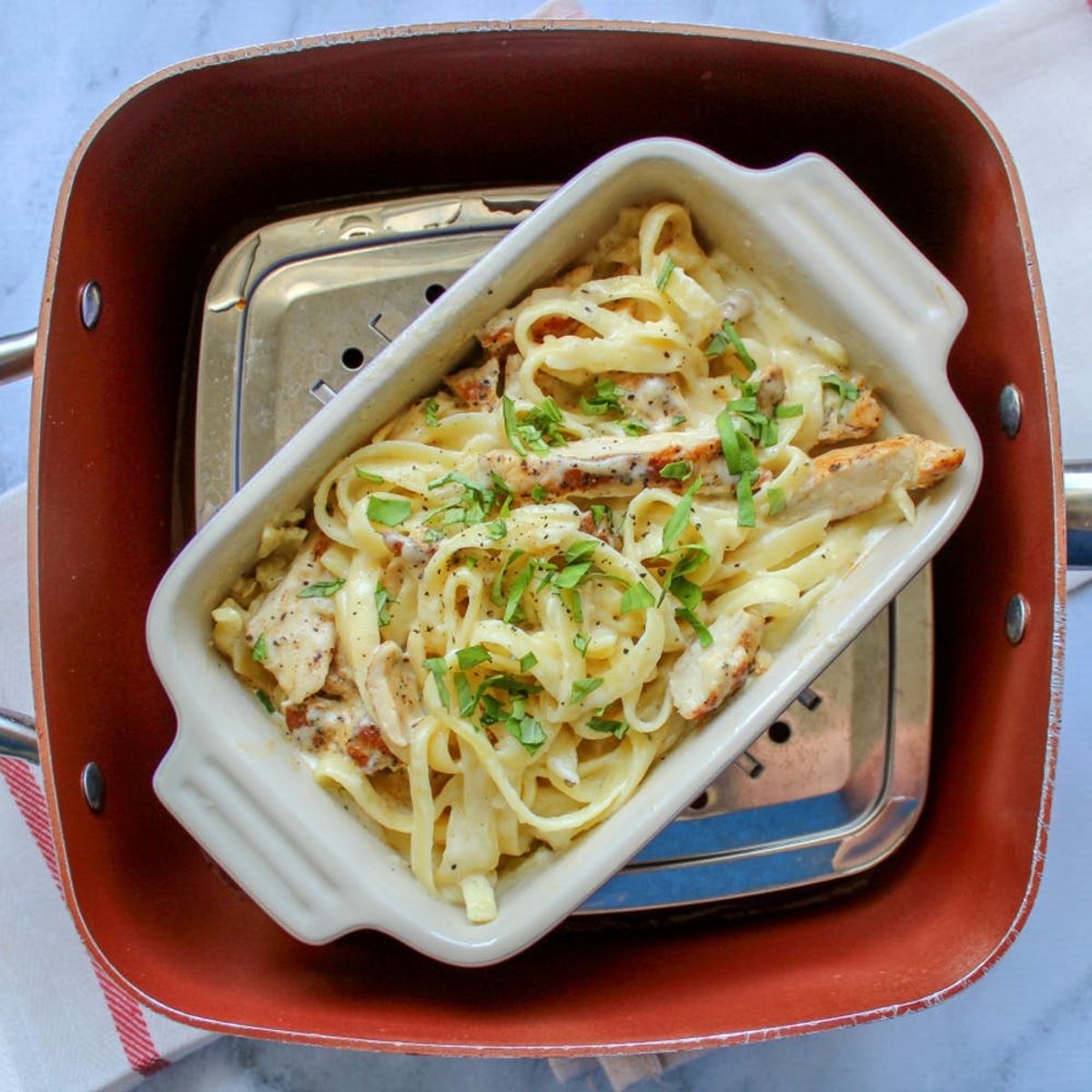 For Perfect Leftover Pasta, Use a Steamer Insert Brit + Co