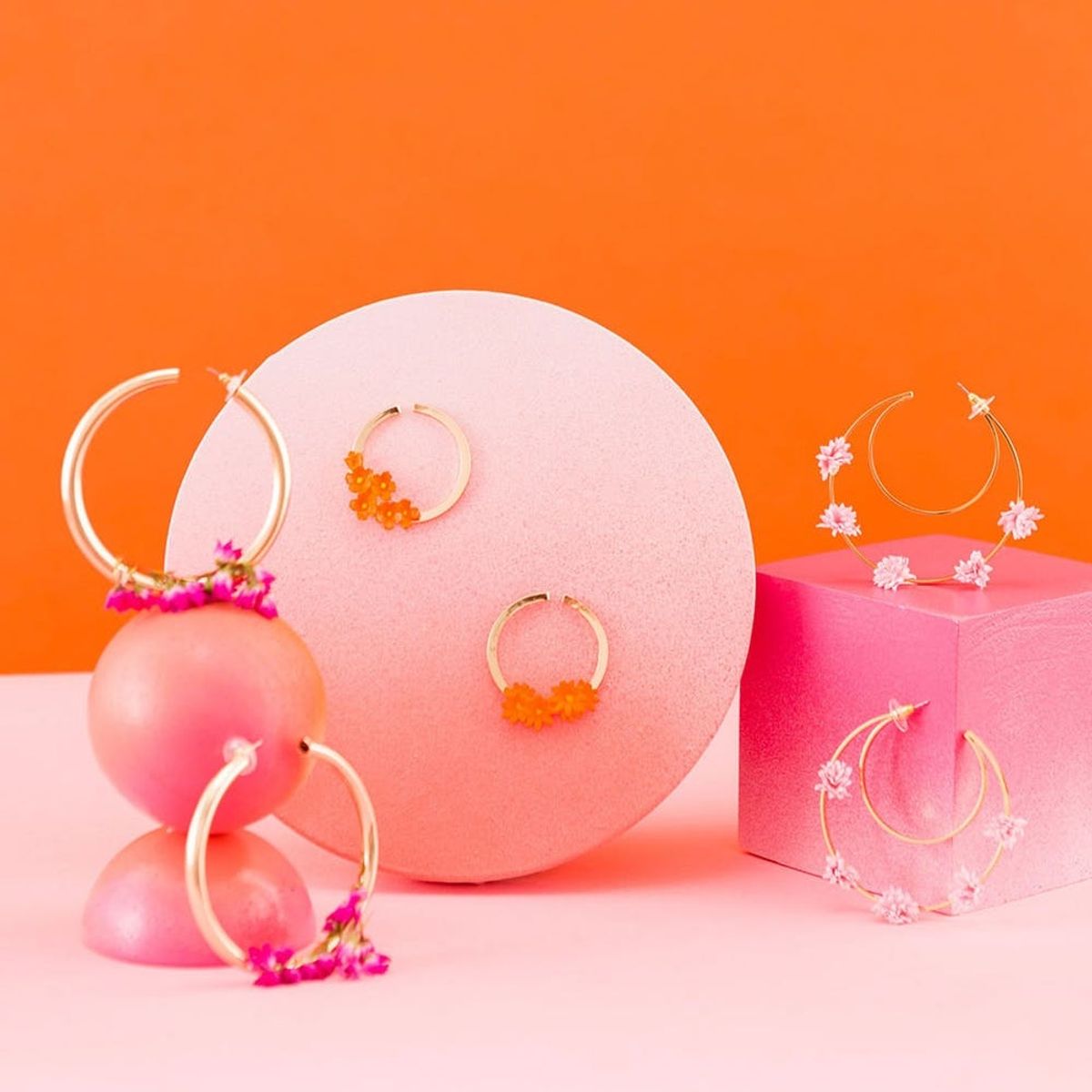 DIY Floral Hoop Earrings Fit for Any Festival