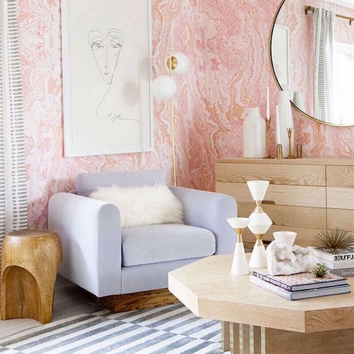 This Glam Guest Bedroom Makeover Will Have You Reaching for Millennial Pink Everything