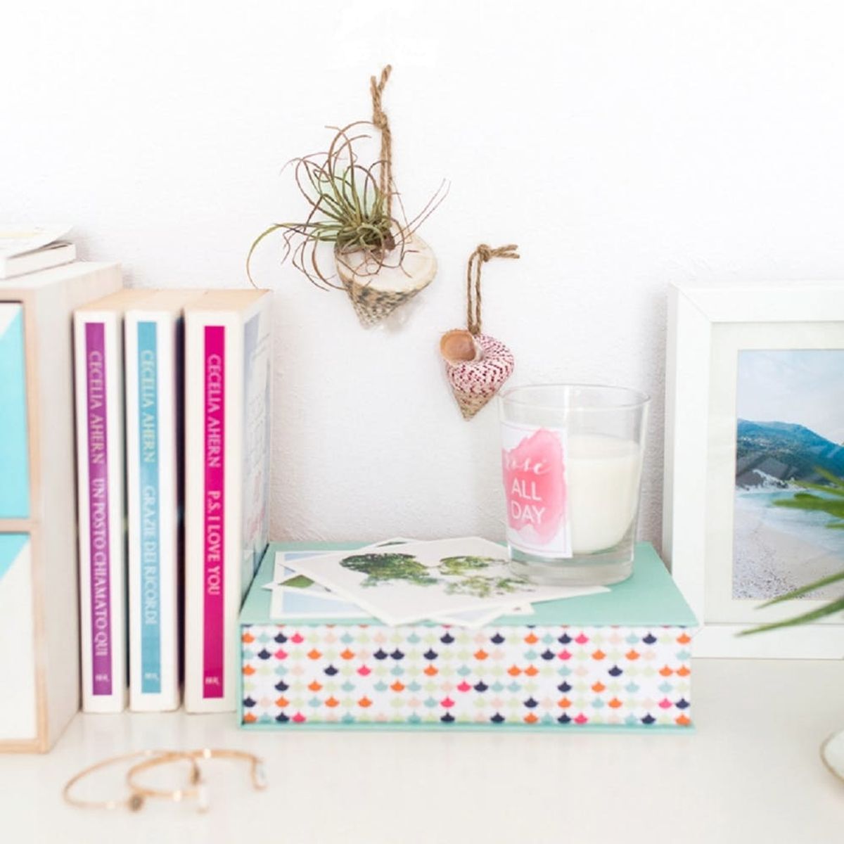 DIY These ModCloth-Inspired Shell Hanging Planters in Minutes