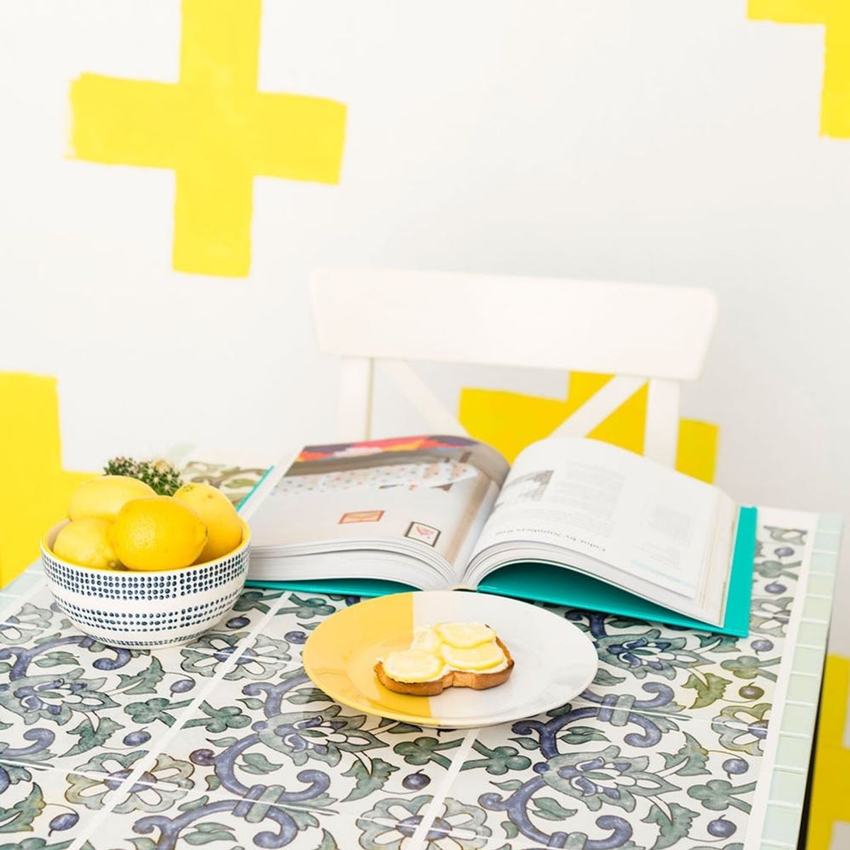 Mixed Tiles and Glitter Grout Make This IKEA Hack the Best of All Time