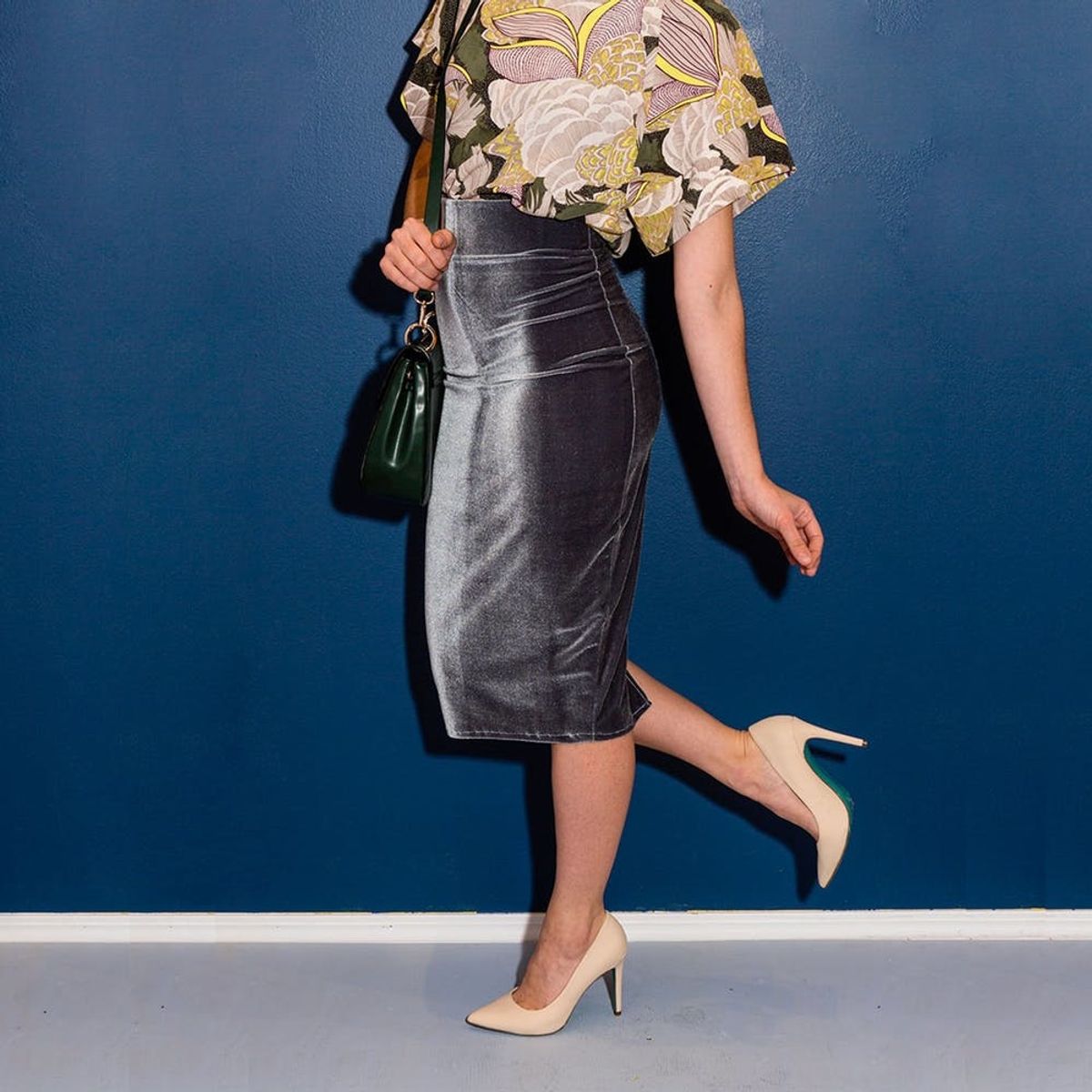 Get Instant Red-Carpet Style With This DIY Velvet Pencil Skirt