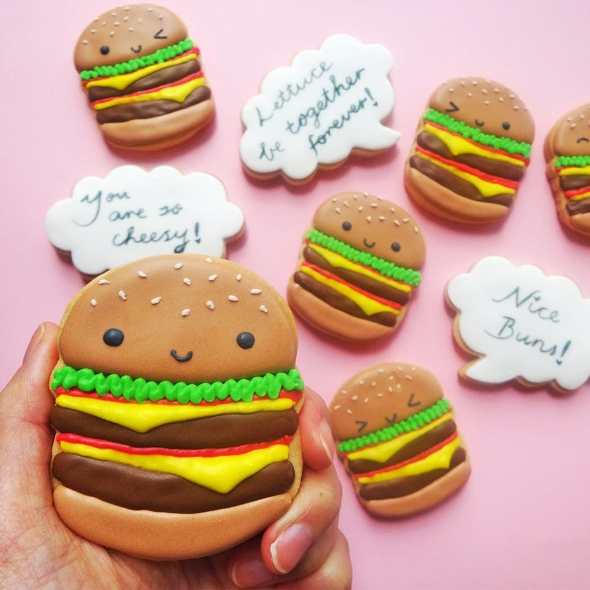This Cheesy Burger Cookies Recipe Will Make You the Sweetest Valentine