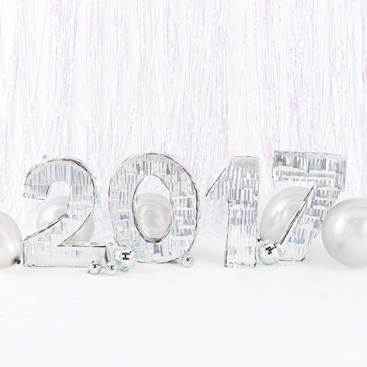 Make These Holographic 2017 Number Piñatas to Ring in the New Year