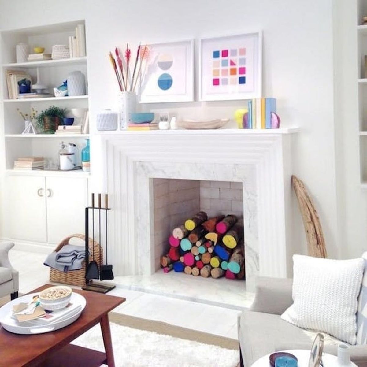 19 Unique Fireplace Decor Ideas That Don’t Require a Flame