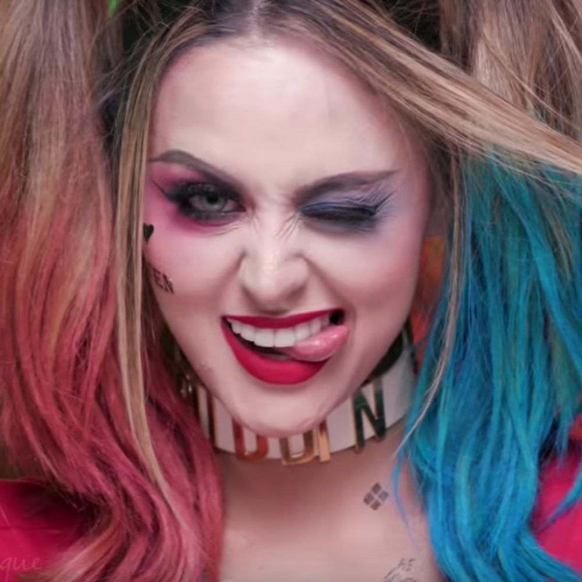 Here’s How to Rock Trendy Harley Quinn Halloween Makeup Brit + Co