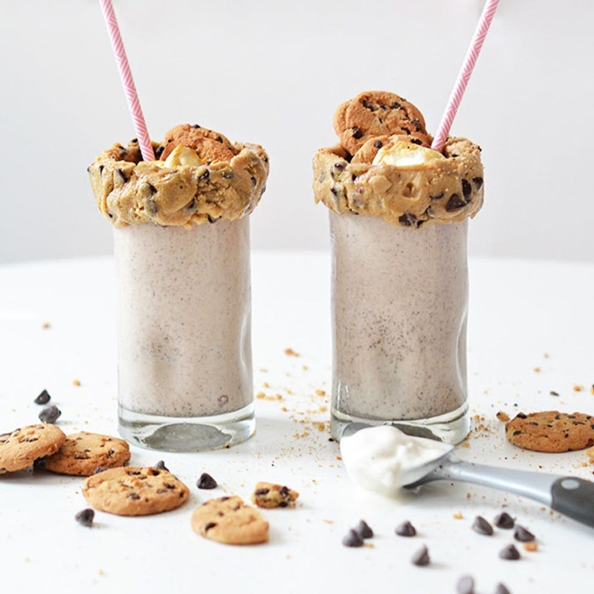 This Chocolate Chip Cookie Dough Milkshake Is Nothing Short of Amazing