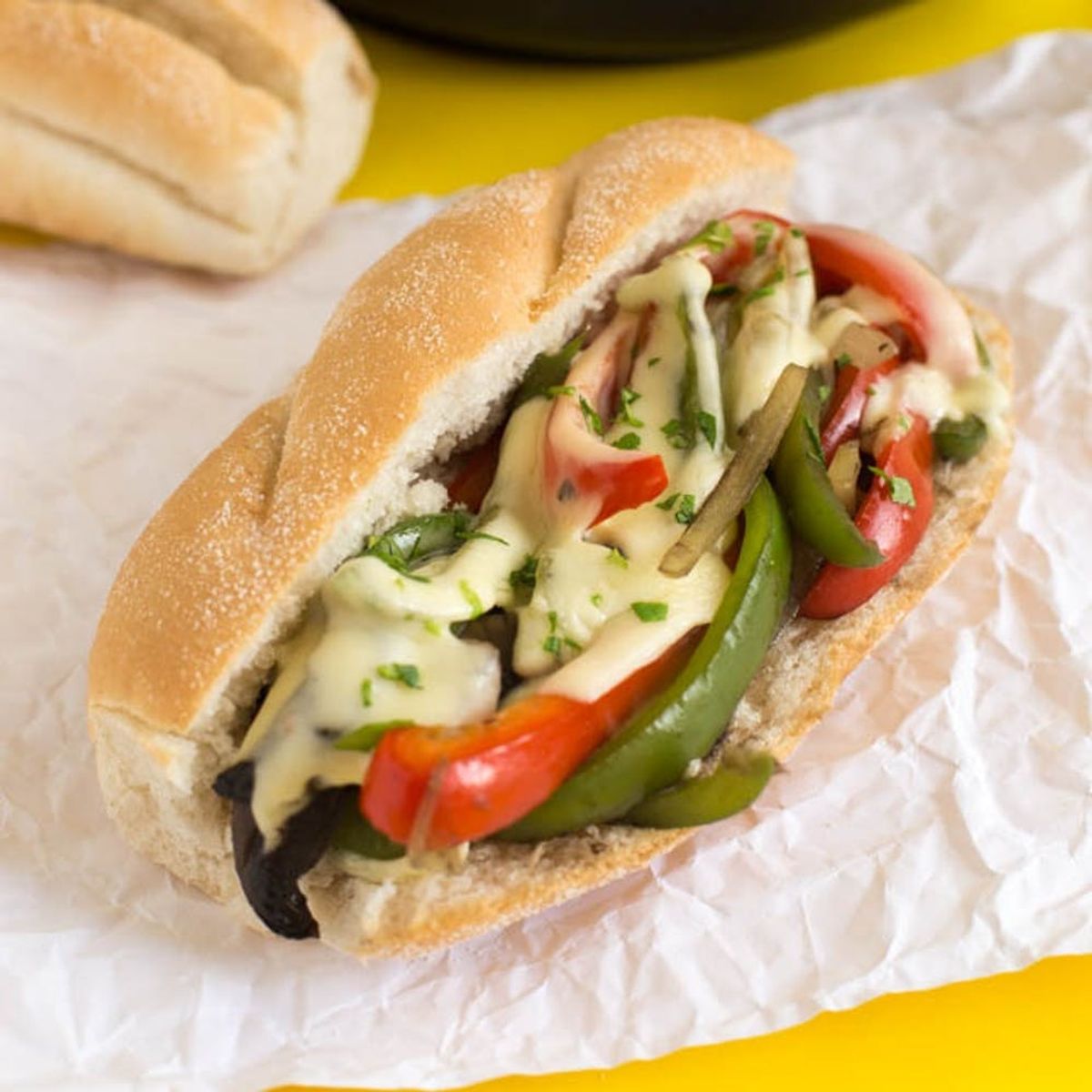 Meet Your New Fave Lunch Veggie Cheesesteak Sandwiches Brit + Co
